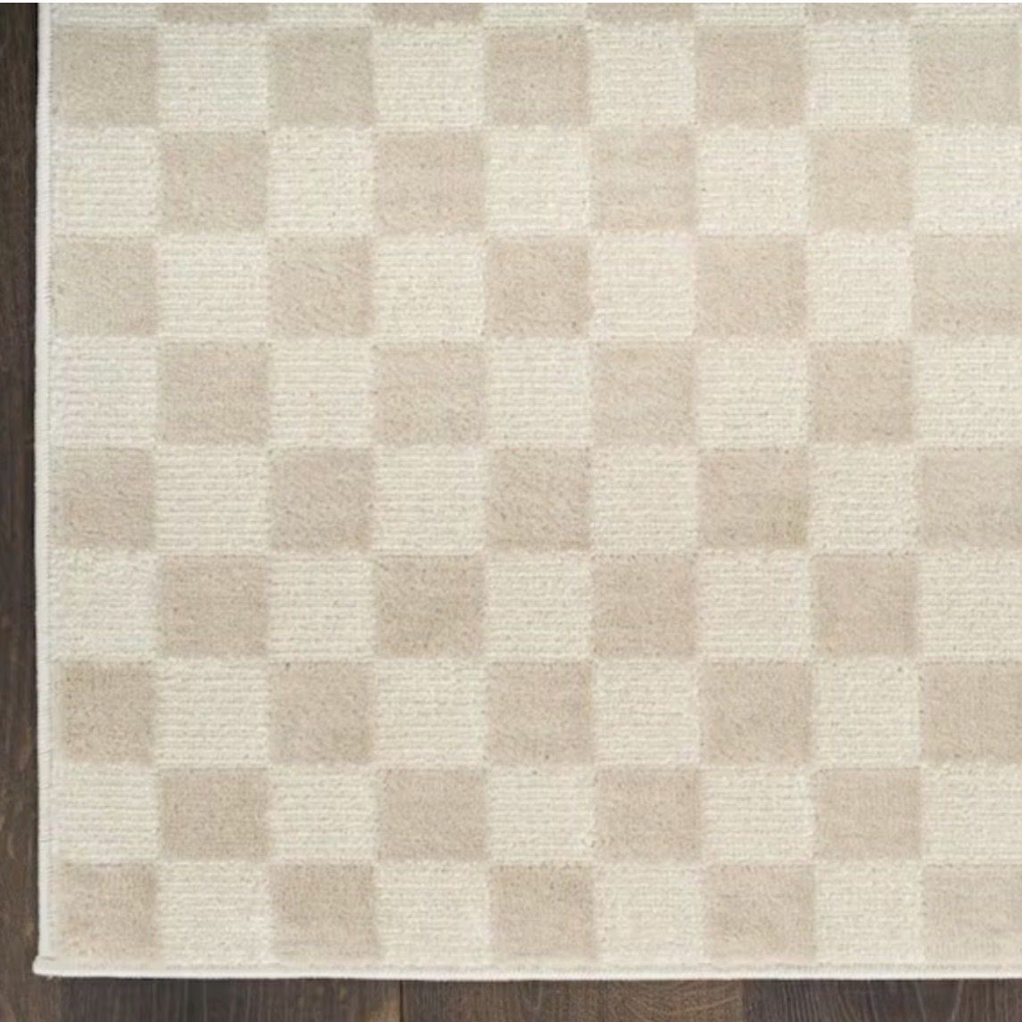 New Nourison Home 9x12 Beige Checkered Area Rug