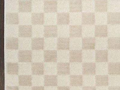 New Nourison Home 9x12 Beige Checkered Area Rug