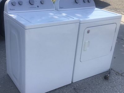 This beautiful Whirlpool Top Load Washer and Electric Dryer Set can be deliver free to your place today!!!