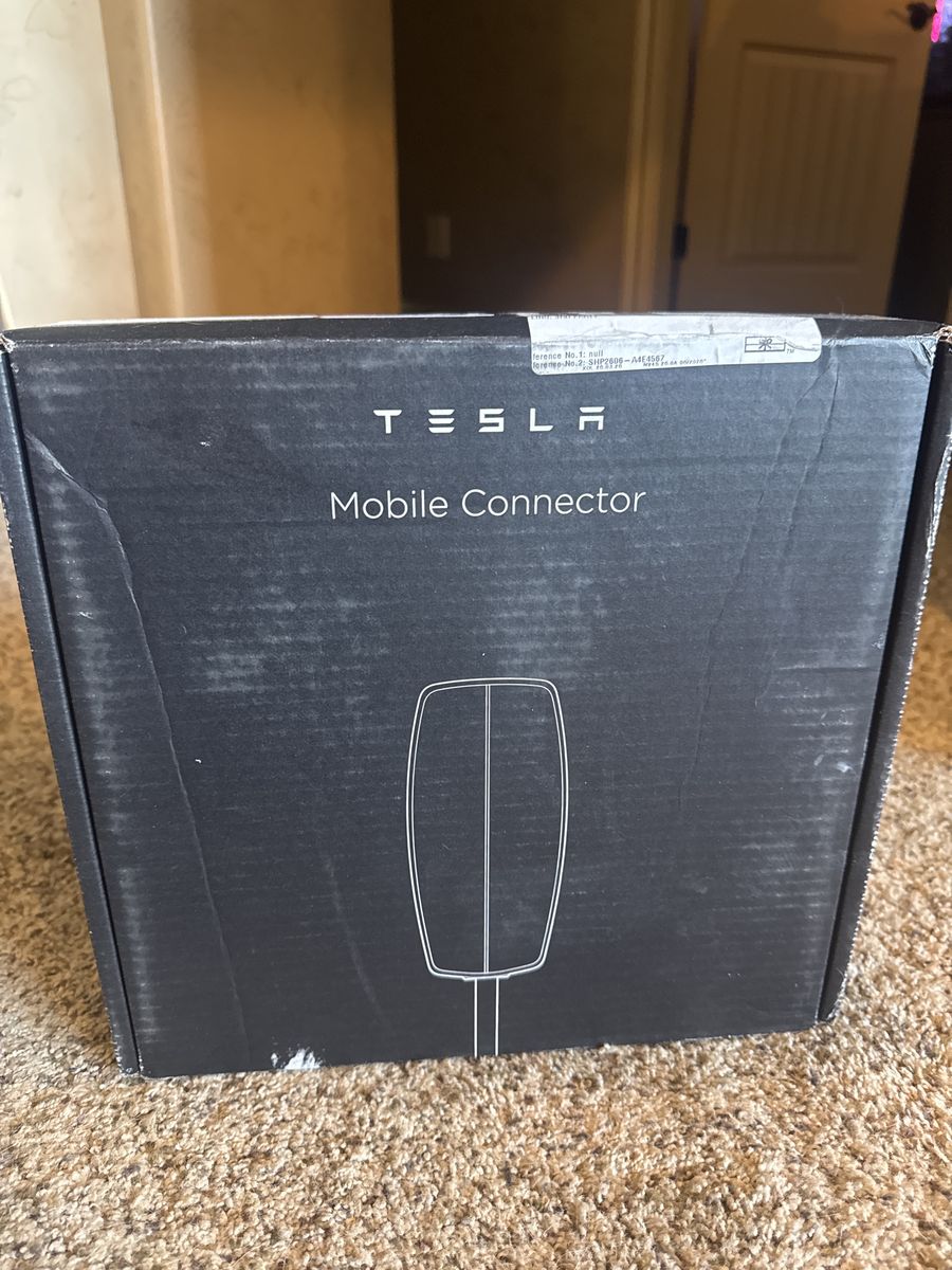 Tesla Mobile Connector EV Charger in Box