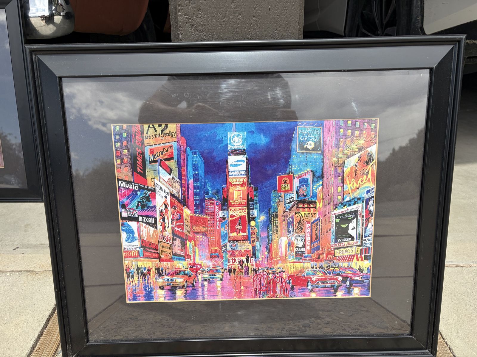 Times Square and New York Skyline Framed Prints