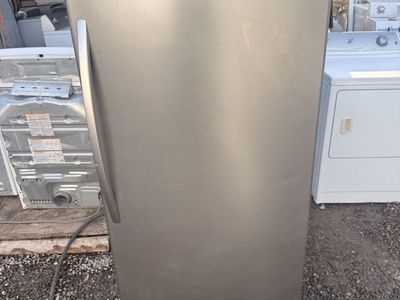Whirlpool Stainless Steel Upright Freezer - Excellent Condition, Spacious Storage