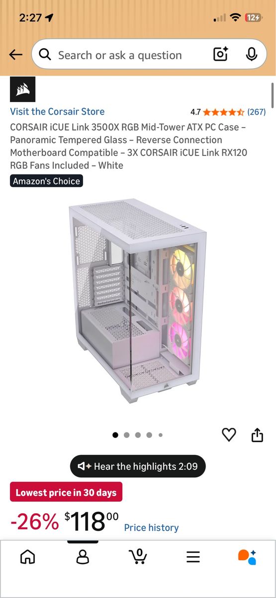 Corsair ICUE Link 3500 X RGB Mid-Tower ATX