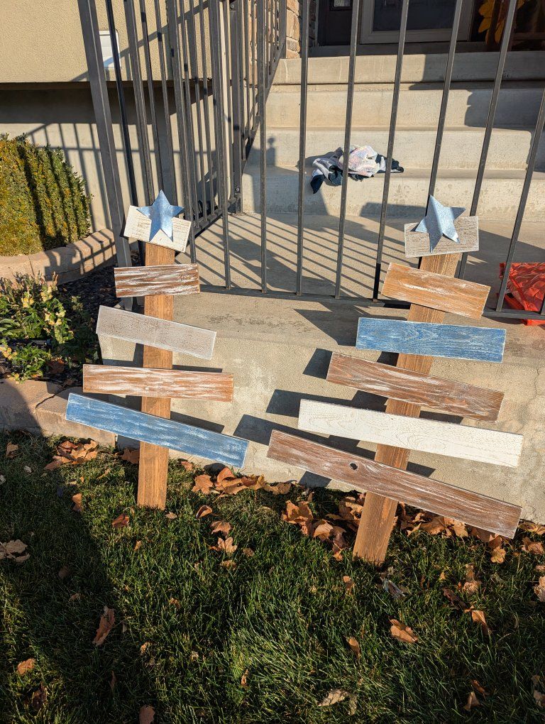 Porch Wooden Christmas Trees