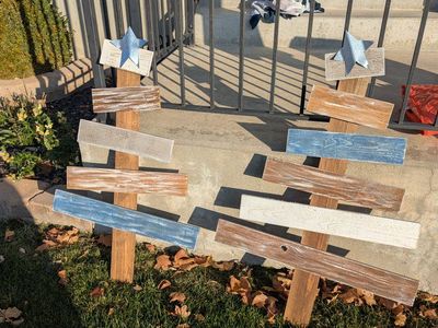 Porch Wooden Christmas Trees