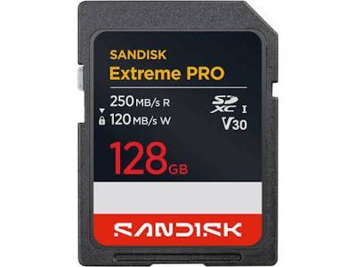 SanDisk Extreme PRO 128GB SDXC UHS-I DSLR Camera Memory Card