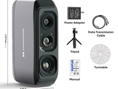 3DMakerpro 3D Scanner for 3D Printing - 0.05mm Precision - 10FPS - Moose Lite Premium Kit