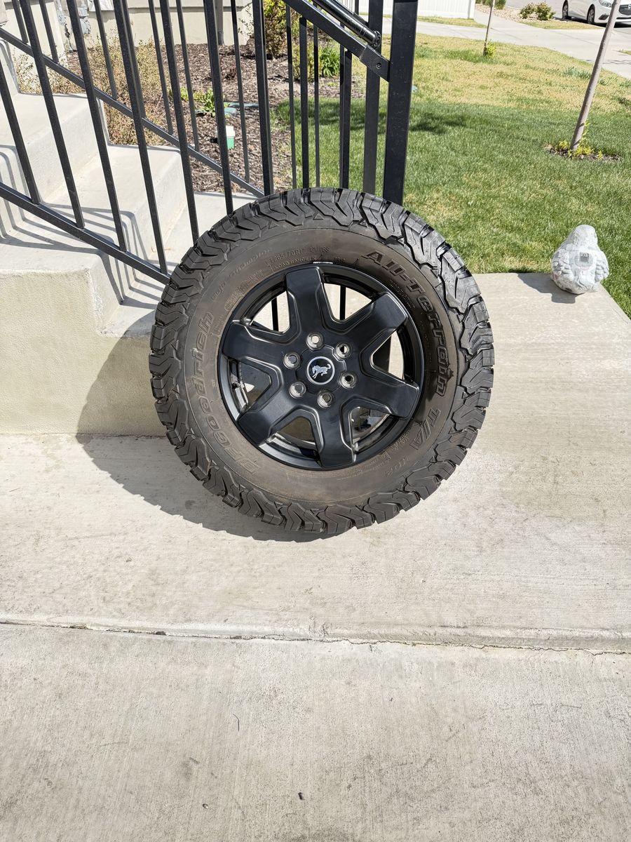 Ford Bronco Rims and Tires 265/70R17 Bfg Ko2