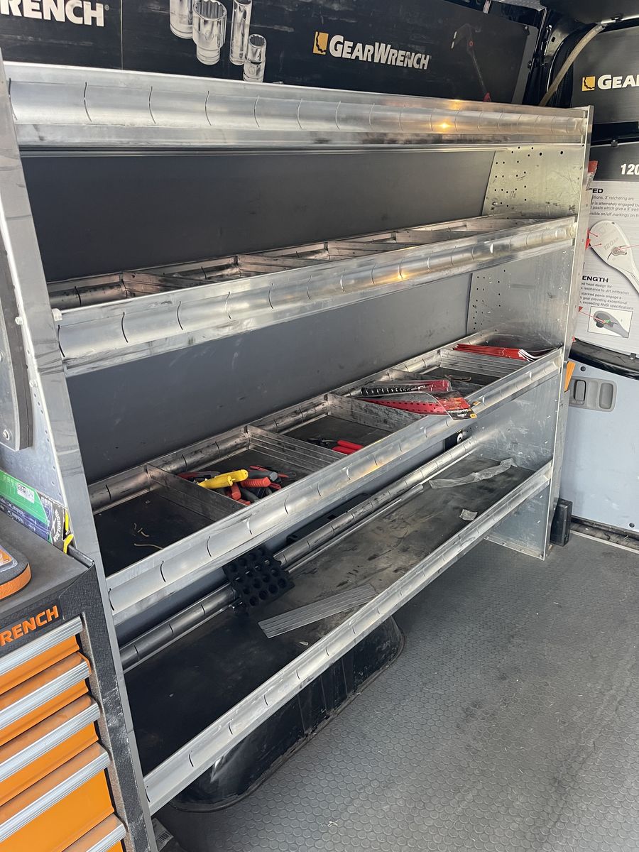 Ranger Shelf racks for Vans 72"