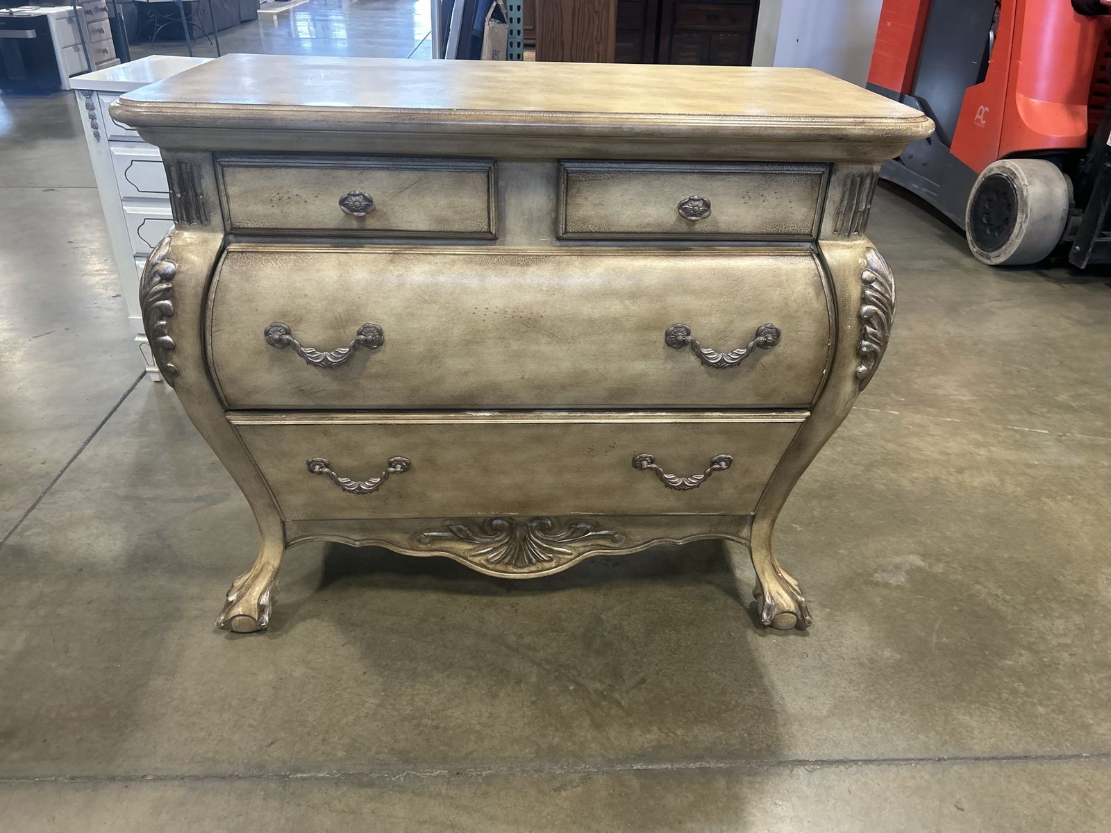 Preston Hill Ltd. French Provincial style bombé chest / accent commode