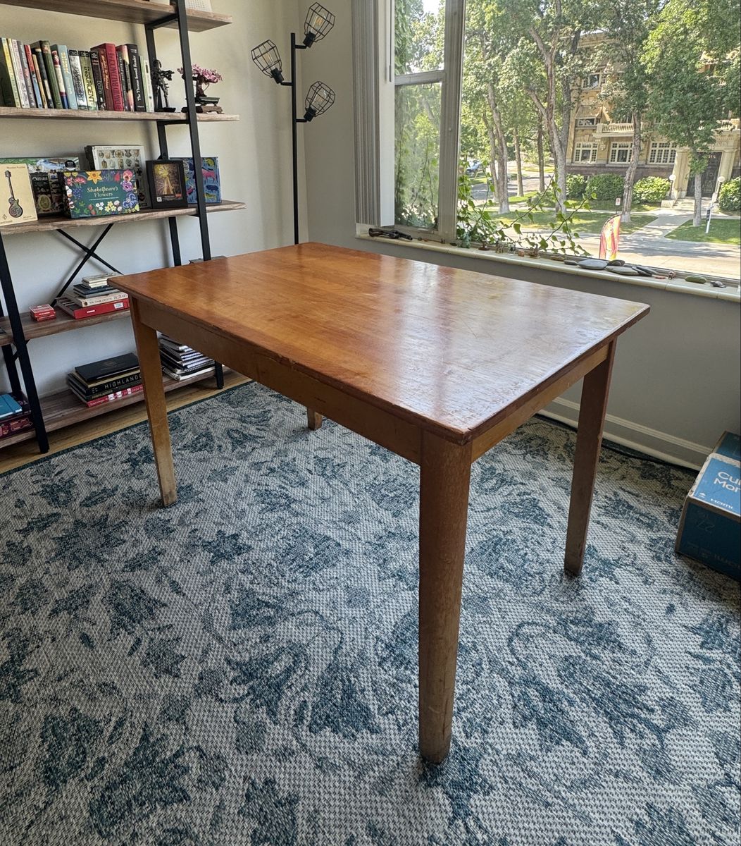 Solid Wood Rectangular Dining Table - Sturdy & Versatile