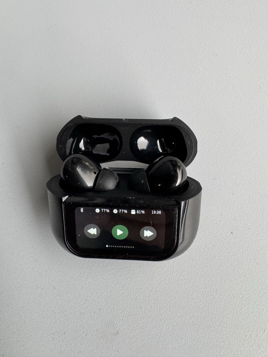 EP-0719 Bluetooth Earbuds Wireless Headphones with Charging Case & Display - Black