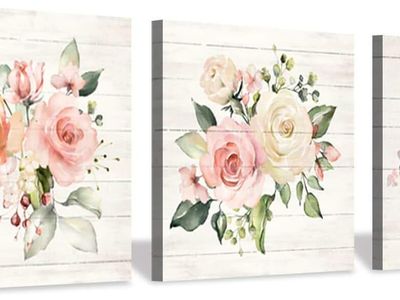 NEW Floral Arts Paintings: Bloom Antique Roses Bouquet Graphic Artwork Print