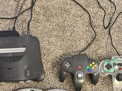 Nintendo 64 & 2 Controllers. No games.