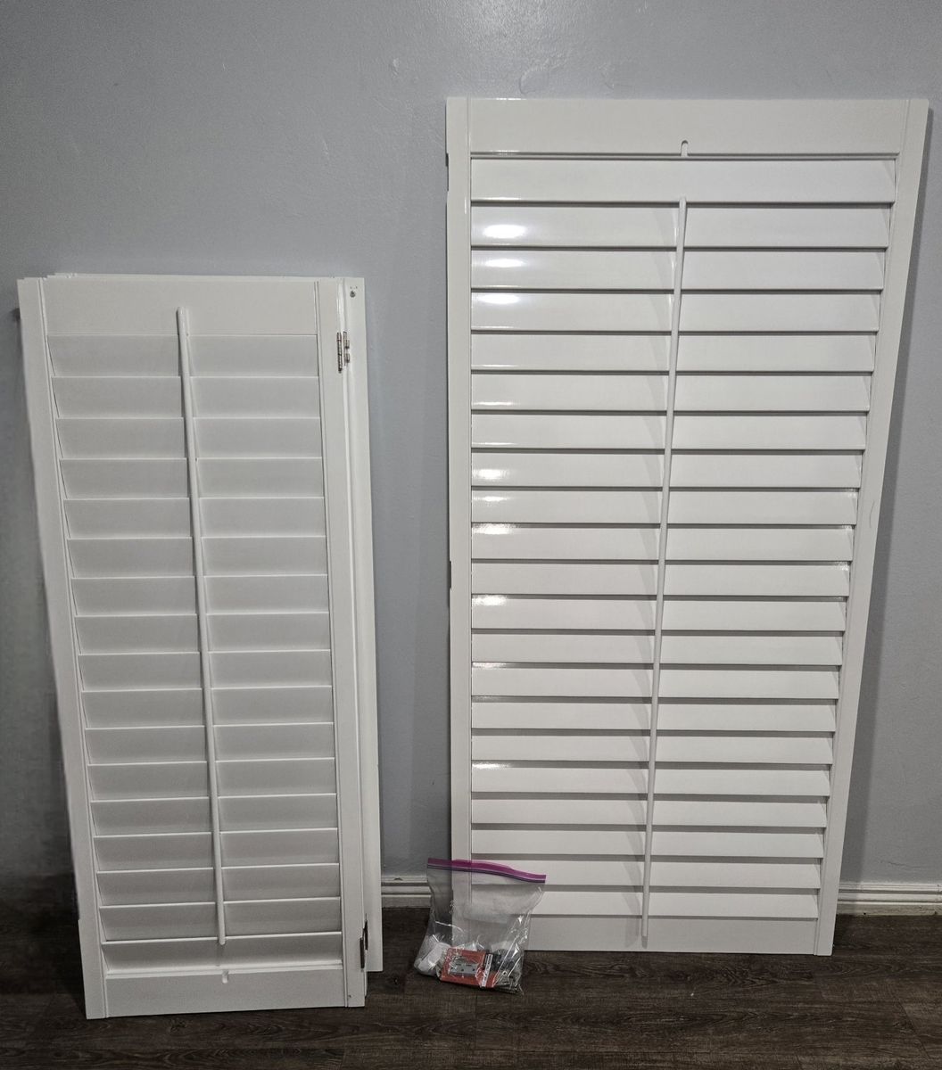Premium Solid PVC Plantation Shutters - Set of 5 -
