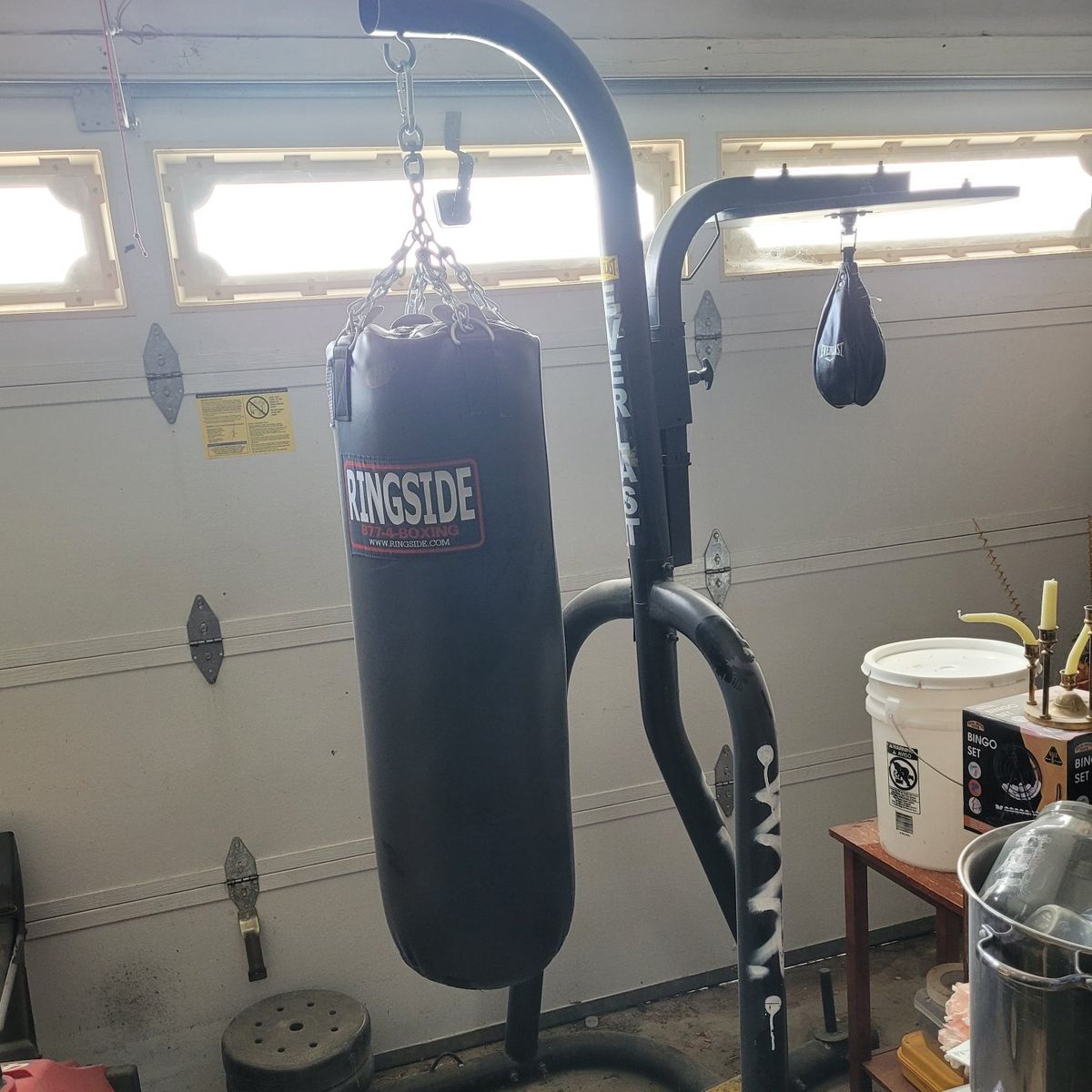 boxing station heavy bag and speed bag
