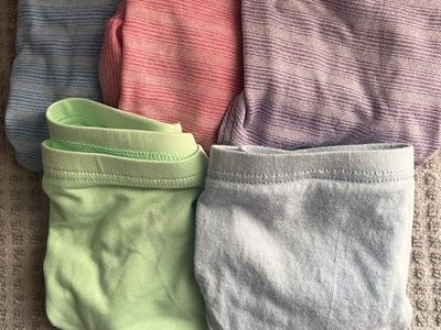Hanes Girls Size 6 Underwear Lot - Set of 5 Pastel Colors
