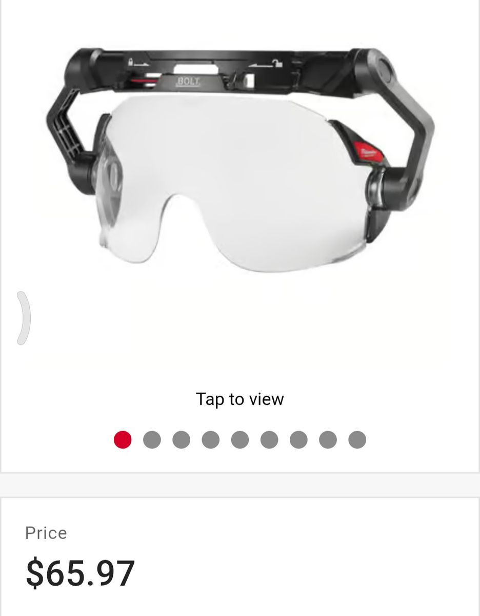 New Milwaukee Bolt Eye Shield Safety Glasses Goggle