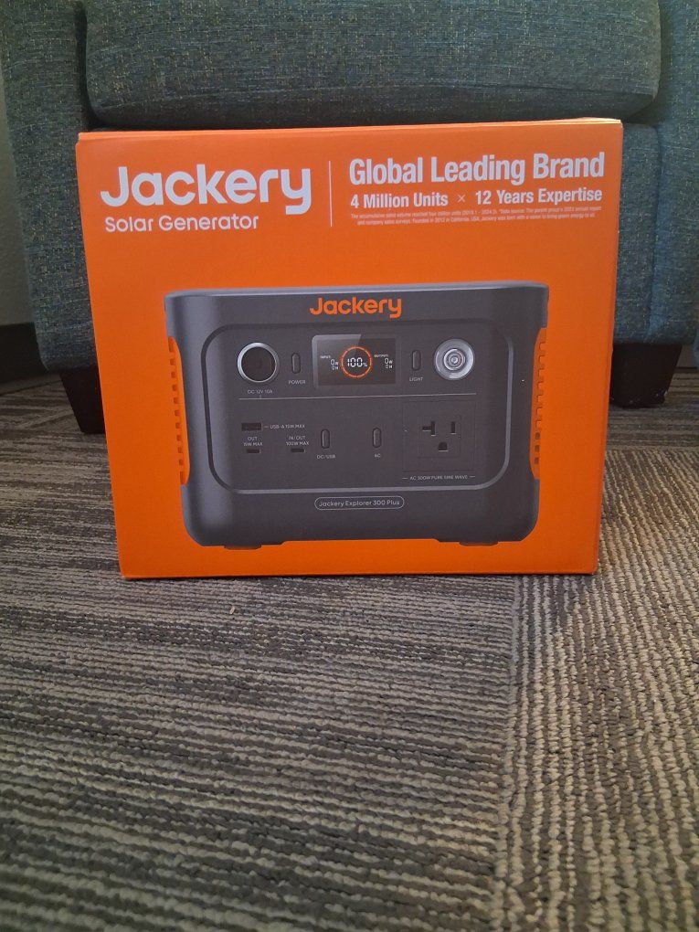Jackery Explorer 300 Plus Portable Power Station w/ Solar Panel 300W/288Wh LiFePO4 Battery