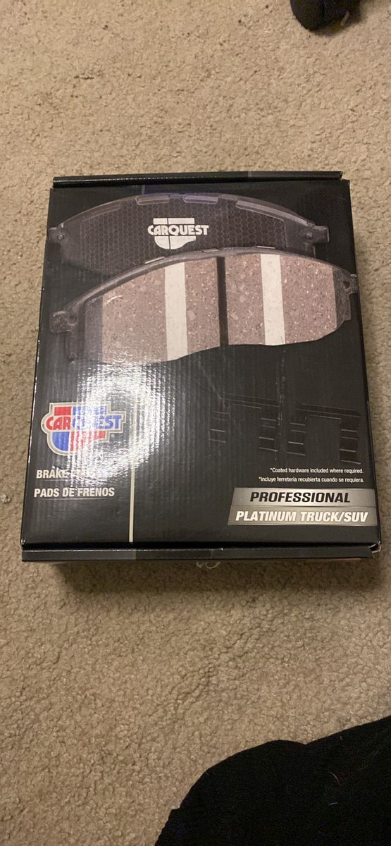 Front brake pads for platinum truck/suv