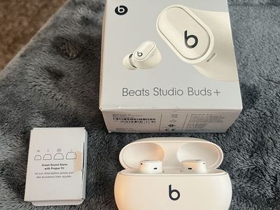Beats Studio Buds+ True Wireless Earbuds - White, USB-C Charging Case, Active Noise Cancelling