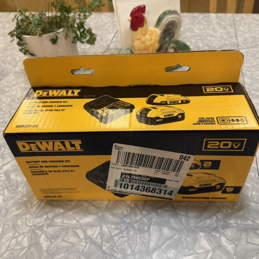 DEWALT 5.0 & 2.0Ah Batteries & Charger Kit