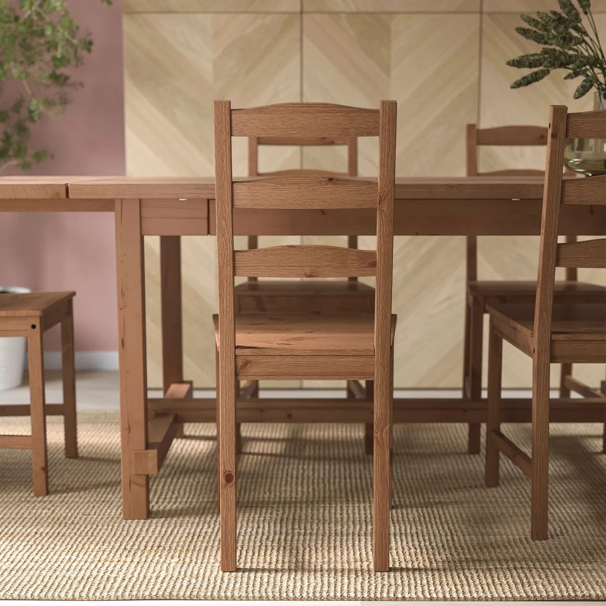 Like New, 4 IKEA JOKKMOKK 22709 WOOD CHAIRS, $20 EACH, MUST BUY ALL FOUR