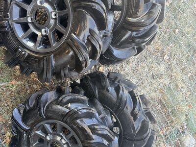 NEW Polaris 14" High Lifter Wheels & Tires - 30” Outlaws - 4x156