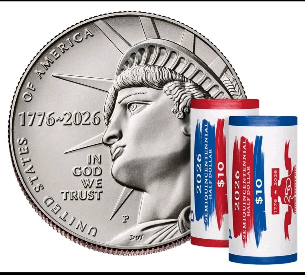 1776-2026 Enduring Liberty Half Dollar PD 2 Roll Set US Mint OGP InHand Unopened