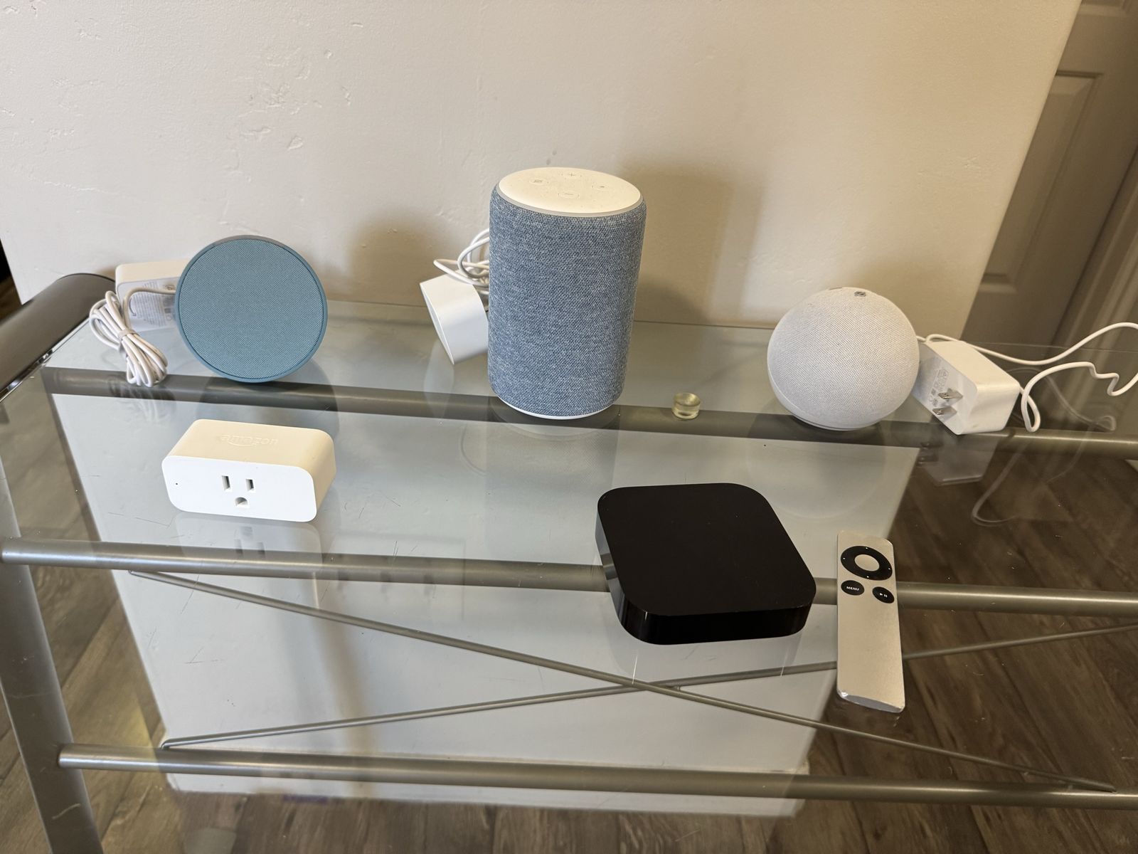 Amazon room speakers + smart plug + Apple TV