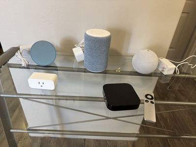 Amazon room speakers + smart plug + Apple TV
