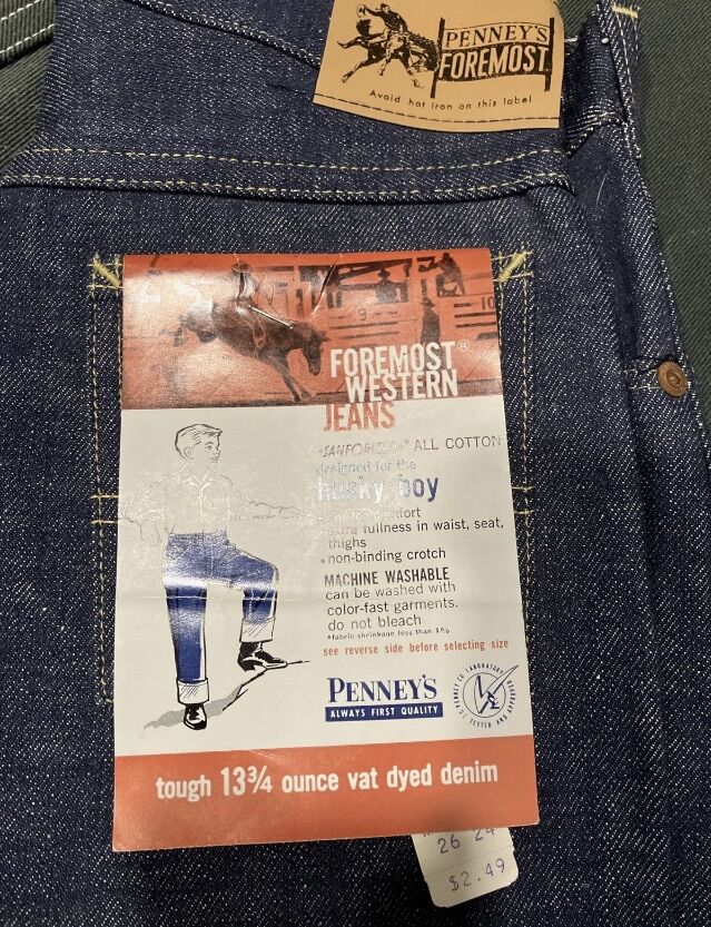 1950's Vintage JC Penny Foremost Jeans NWT Size 8