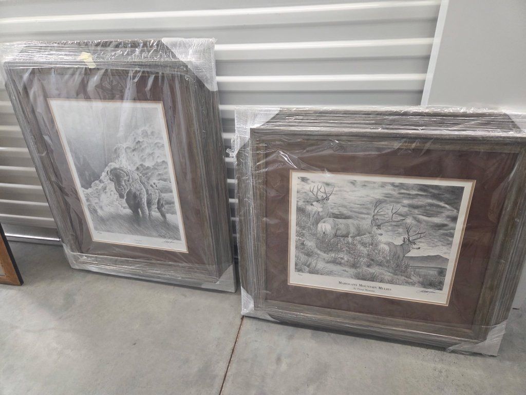 Assorted Framed Art & Prints - Wildlife, Insects, Historical Figures, Rustic Decor (Mixed Lot)