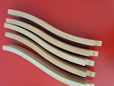 Brio/Thomas and Friends Wooden Railway Ascending/Descending Ramp 9 in. Long. Lot of 5 pcs. Vintage, Excellent Condition!