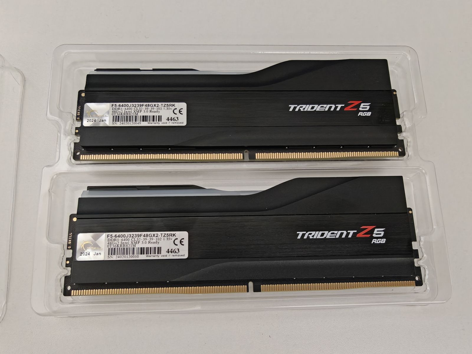 G.SKILL Trident Z5 RGB Series 96GB (2 x 48GB) DDR5 6400 Desktop Memory - F5-6400J3239F48GX2-TZ5RK- Excellent Condition