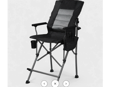 New in box, Extra Tall Folding Chair With Adjustable Backrest For Adults 330lbs