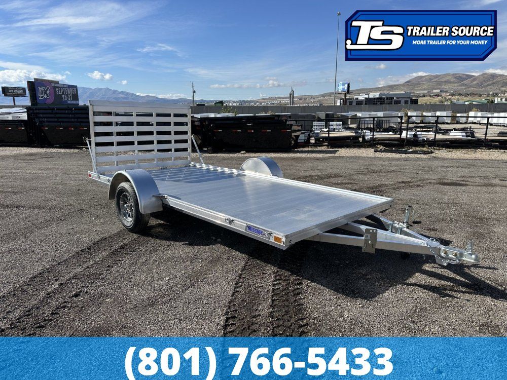 7x14 Alcom Mission FA 2.0 Aluminum Trailer -  Interior - 3.5K GVWR - Alloy Wheels