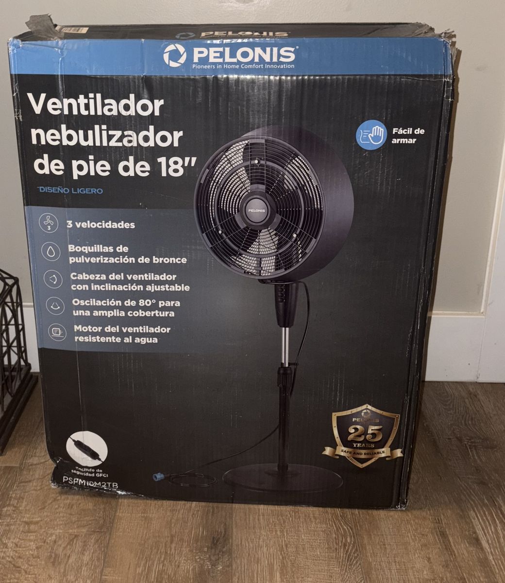 NEW Pelonis 18 inch Outdoor Misting Pedestal Fan