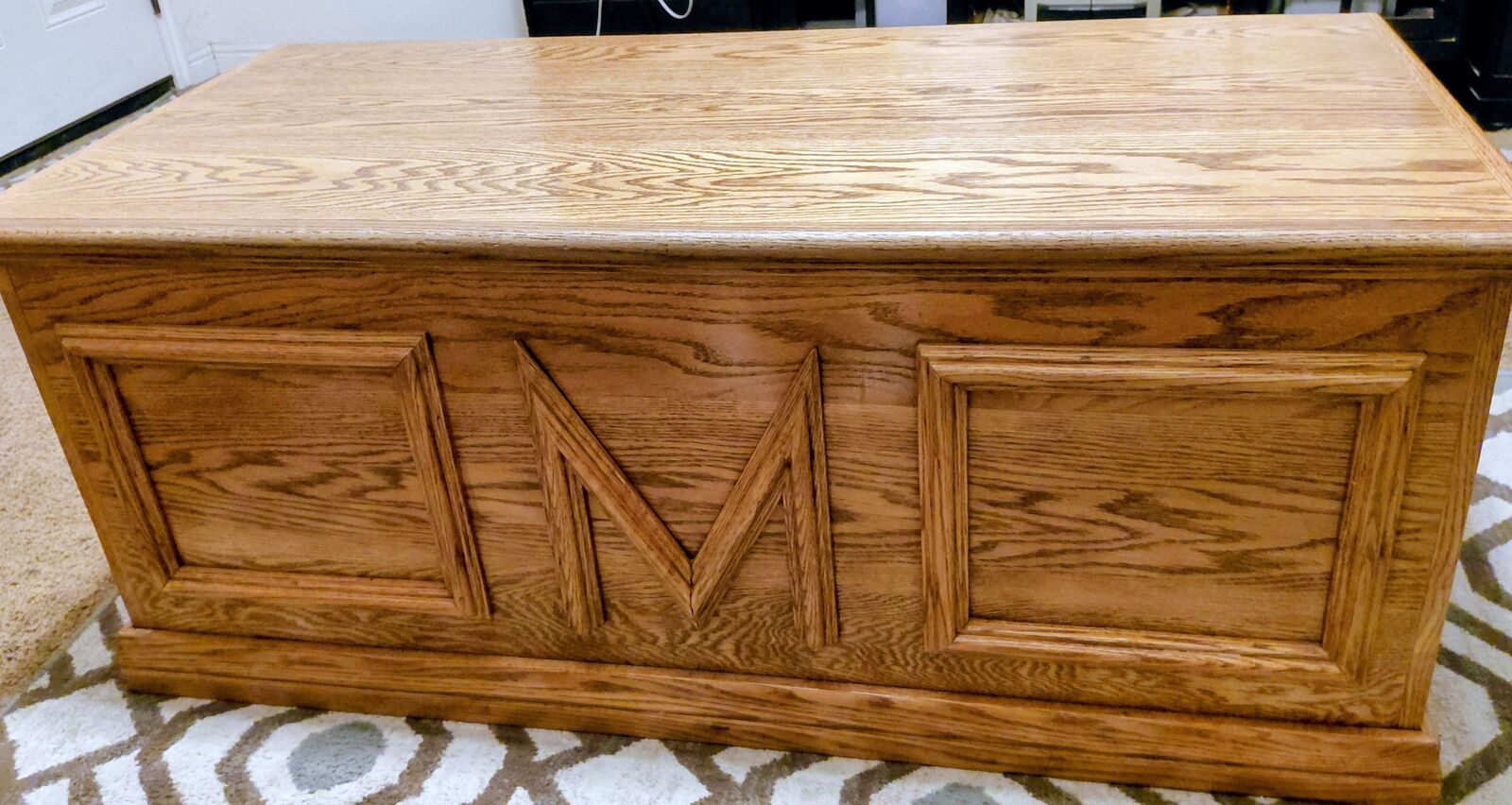 Beautiful solid oak handmade hope chest
