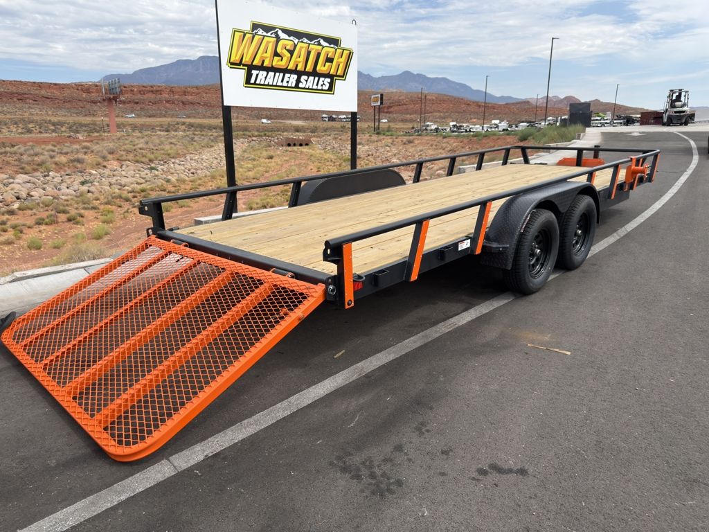 2027 RawMaxx Mid Knight Black 7X20 UTX 7K with Gate ATV Utility Trailer