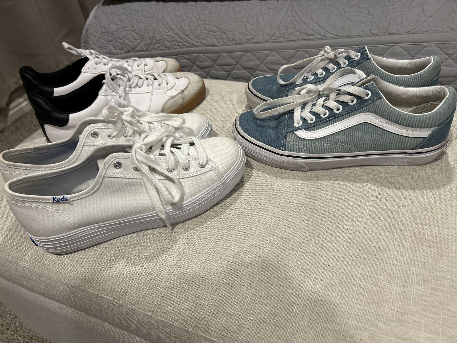 Assorted Sneakers Lot - Keds, Vans, and More