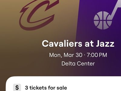 3 tickets to the Cavs vs Jazz