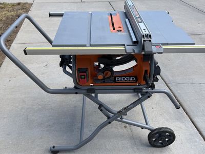 Rigid 10” Portable Jobsite Table Saw with Rolling Stand