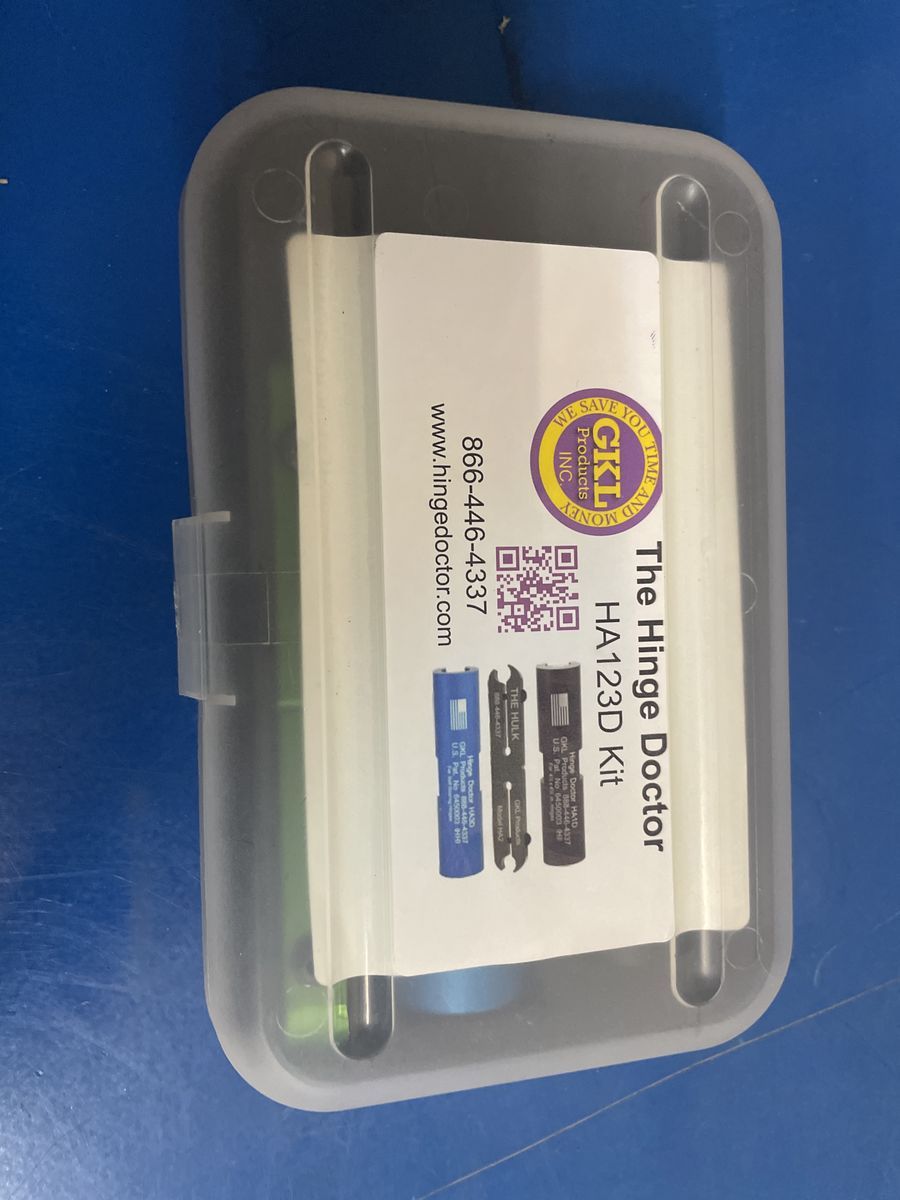 GKL Hinge Doctor HA123D Kit HA1D HA2 HA3D Residential Commercial Open Box