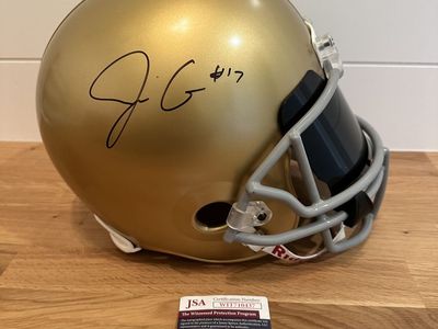 Jack Coan Signed Notre Dame Fighting Irish Full Size Helmet – JSA Certified