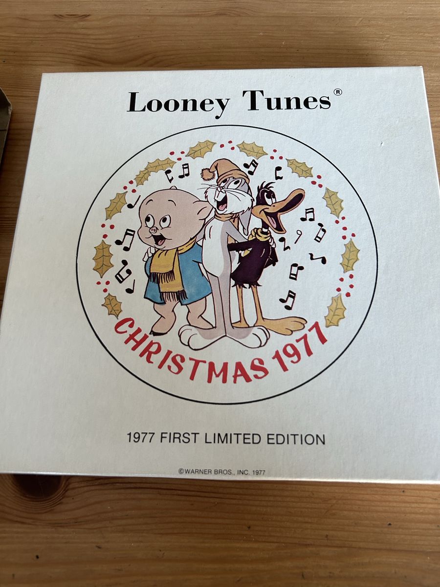 Vintage 1977 Looney Tunes Christmas Collector Plate First Limited Edition Dave Grossman Designs In Box