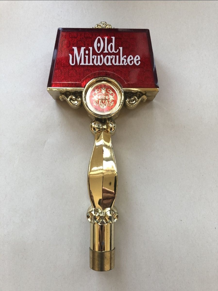 Old Milwaukee "Red Lucite" Beer Tap Handle