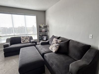 Dark Grey Living Room Furniture Set - Sofa, Chair & Ottoman $230 OBO