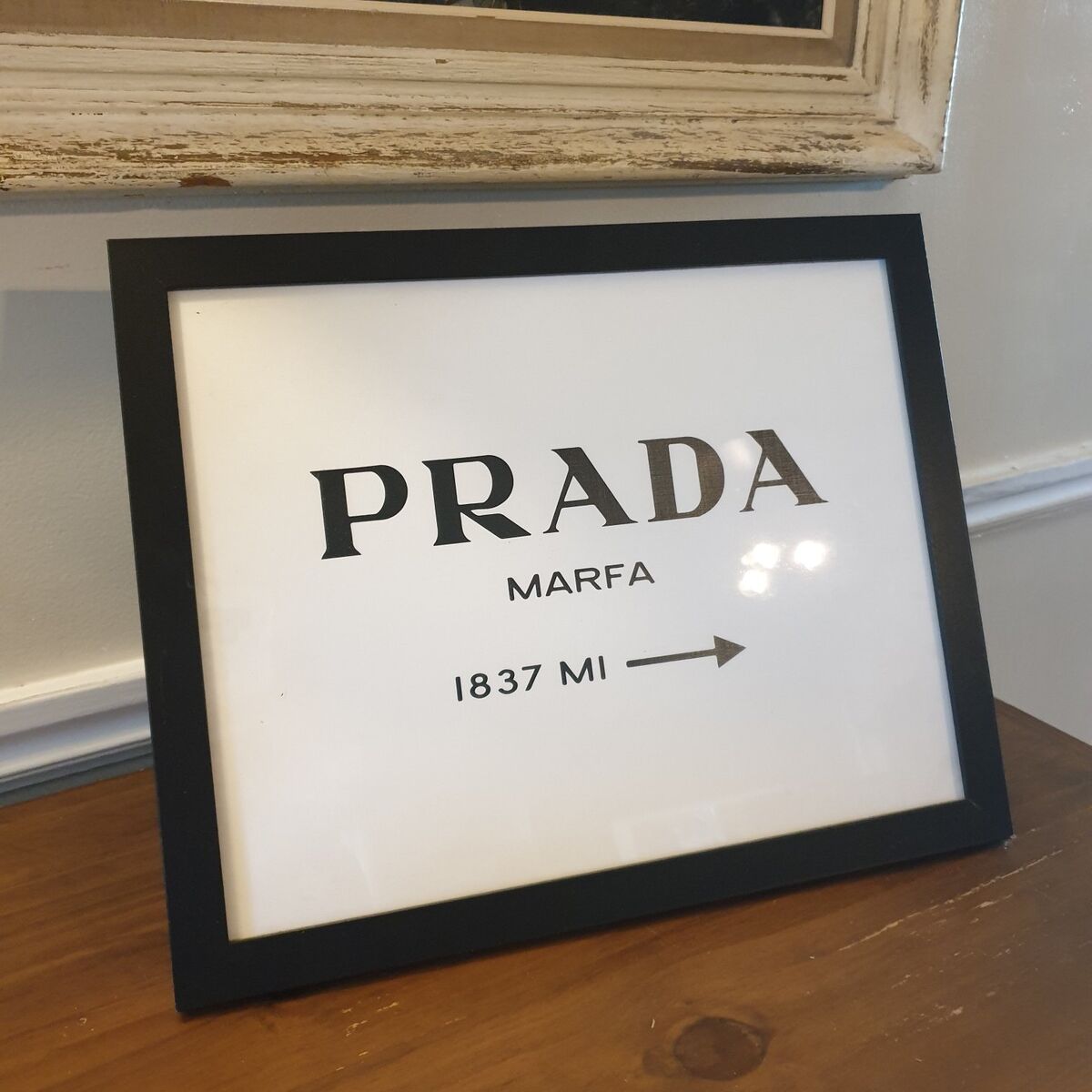 Original PRADA Art in Black Frame