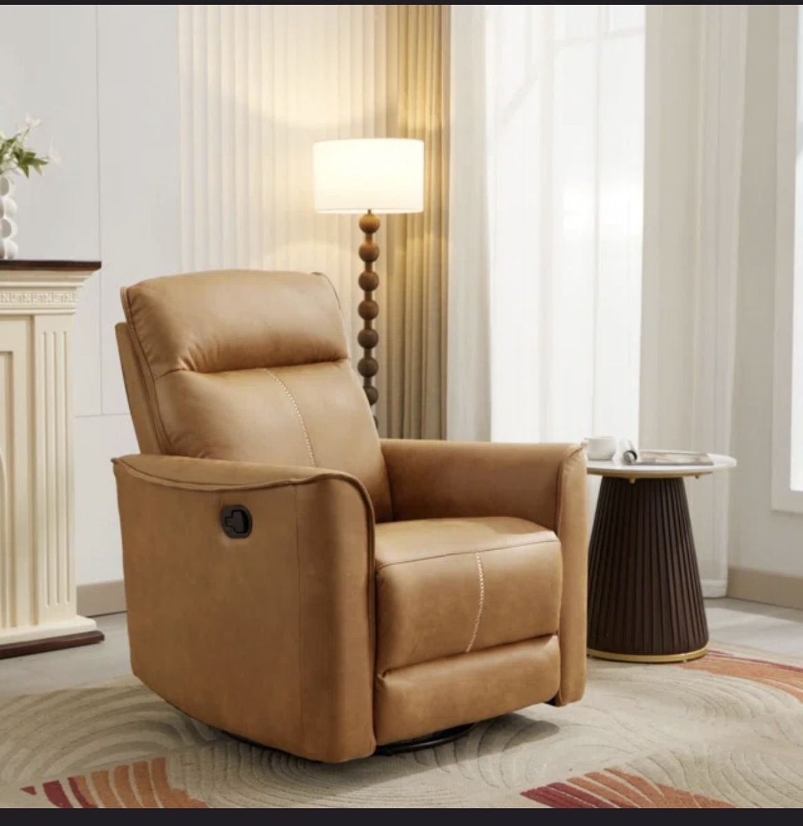 New Swivel Recliner Chair - Rocking 30°, 360° Swivel, Quiet Operation, Space-Saving Design